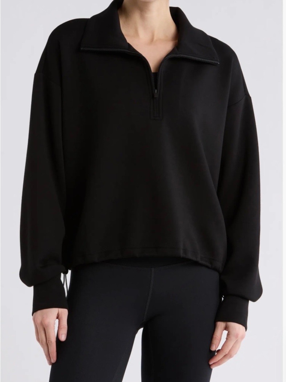 Zella Black Half-Zip Pullover Top - Women